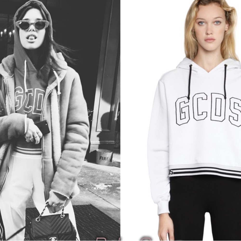 Black Hoodie with White Accents